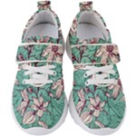 Vintage Floral Pattern Kids  Velcro Strap Shoes
