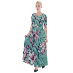 Half Sleeves Maxi Dress 