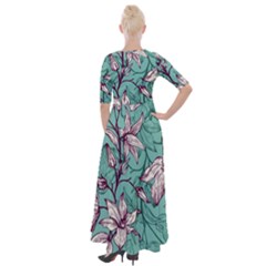 Half Sleeves Maxi Dress 