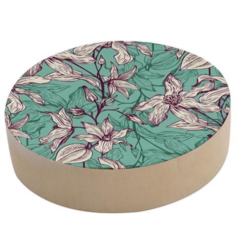 Vintage Floral Pattern Wooden Bottle Opener (Round) from ArtsNow.com
