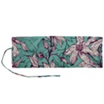 Vintage Floral Pattern Roll Up Canvas Pencil Holder (M)