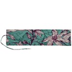 Vintage Floral Pattern Roll Up Canvas Pencil Holder (L)