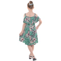 Kids  Cut Out Shoulders Chiffon Dress 