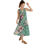 Vintage Floral Pattern Summer Maxi Dress