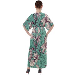 V-Neck Boho Style Maxi Dress 