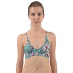 Vintage Floral Pattern Wrap Around Bikini Top