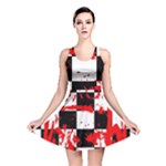 Checkerboard Splatter Reversible Skater Dress