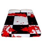 Checkerboard Splatter Fitted Sheet (Queen Size)