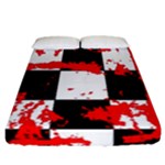 Checkerboard Splatter Fitted Sheet (California King Size)