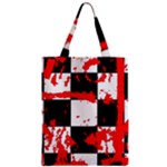 Checkerboard Splatter Zipper Classic Tote Bag