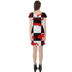 Short Sleeve Skater Dress Back Short Sleeve Skater Dress Back