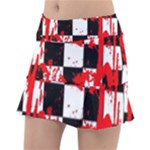 Checkerboard Splatter Tennis Skirt