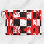 Checkerboard Splatter Canvas Cosmetic Bag (XL)