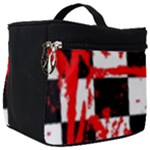 Checkerboard Splatter Make Up Travel Bag (Big)