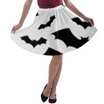 Deathrock Bats A-line Skater Skirt