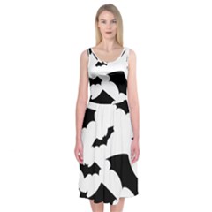 Deathrock Bats Midi Sleeveless Dress from ArtsNow.com