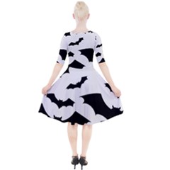 Quarter Sleeve A-Line Dress 