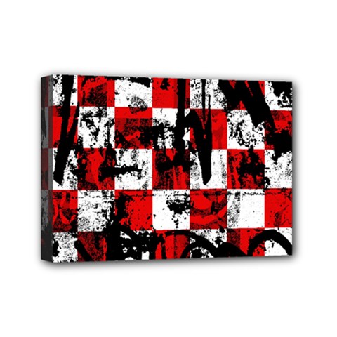 Emo Checker Graffiti Mini Canvas 7  x 5  (Stretched) from ArtsNow.com