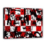 Emo Checker Graffiti Canvas 16  x 12  (Stretched)