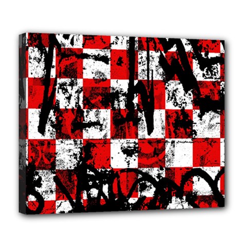 Emo Checker Graffiti Deluxe Canvas 24  x 20  (Stretched) from ArtsNow.com