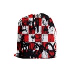 Emo Checker Graffiti Drawstring Pouch (Large)