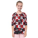 Emo Checker Graffiti Kids  Quarter Sleeve Raglan Tee