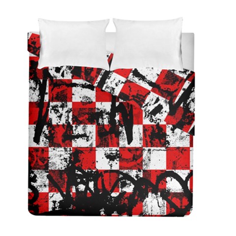 Emo Checker Graffiti Duvet Cover Double Side (Full/ Double Size) from ArtsNow.com