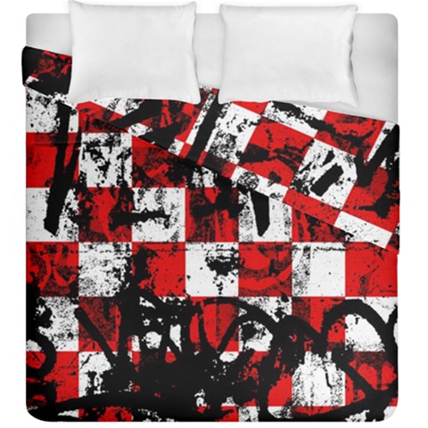 Emo Checker Graffiti Duvet Cover Double Side (King Size) from ArtsNow.com
