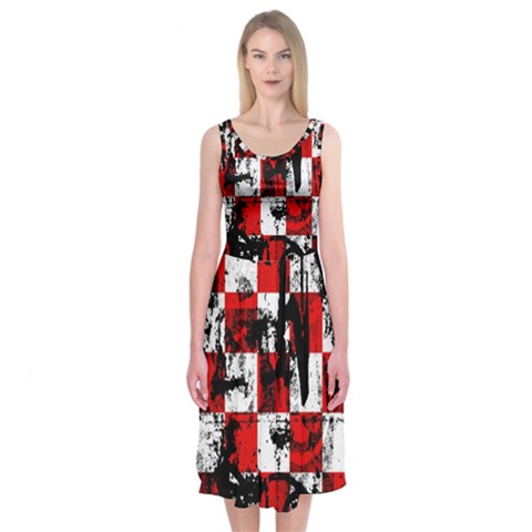 Emo Checker Graffiti Midi Sleeveless Dress from ArtsNow.com