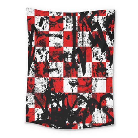 Emo Checker Graffiti Medium Tapestry from ArtsNow.com