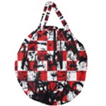 Emo Checker Graffiti Giant Round Zipper Tote