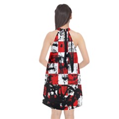 Halter Neckline Chiffon Dress  