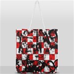 Emo Checker Graffiti Full Print Rope Handle Tote (Large)