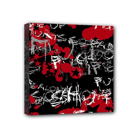 Emo Graffiti Mini Canvas 4  x 4  (Stretched) from ArtsNow.com