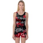 Emo Graffiti One Piece Boyleg Swimsuit