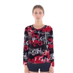 Emo Graffiti Women s Long Sleeve Tee