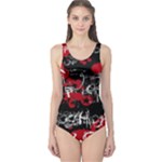 Emo Graffiti One Piece Swimsuit