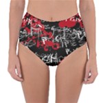 Emo Graffiti Reversible High-Waist Bikini Bottoms