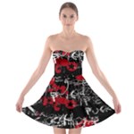 Emo Graffiti Strapless Bra Top Dress