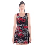 Emo Graffiti Scoop Neck Skater Dress