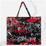 Emo Graffiti Zipper Large Tote Bag