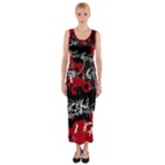 Emo Graffiti Fitted Maxi Dress