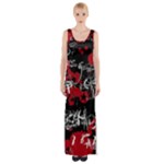 Emo Graffiti Thigh Split Maxi Dress