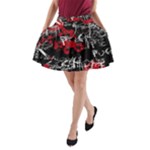 Emo Graffiti A-Line Pocket Skirt
