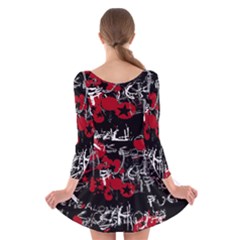 Long Sleeve Velvet Skater Dress 