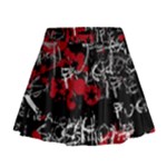 Emo Graffiti Mini Flare Skirt