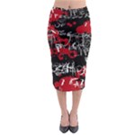 Emo Graffiti Midi Pencil Skirt