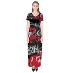 Emo Graffiti Short Sleeve Maxi Dress