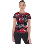 Emo Graffiti Short Sleeve Sports Top 