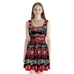 Emo Graffiti Split Back Mini Dress 